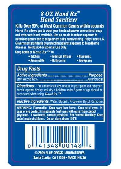 back label - Hand Rx back label